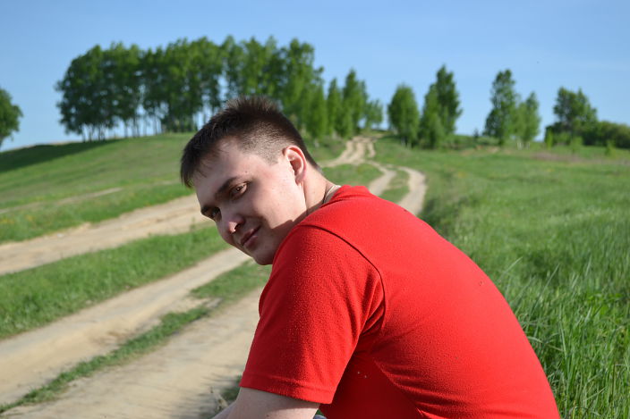 на природе