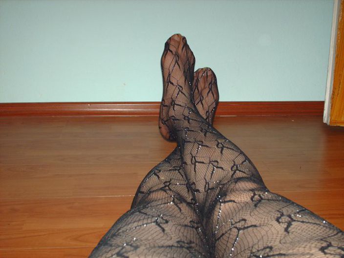 in pantyhose