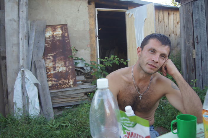 на даче