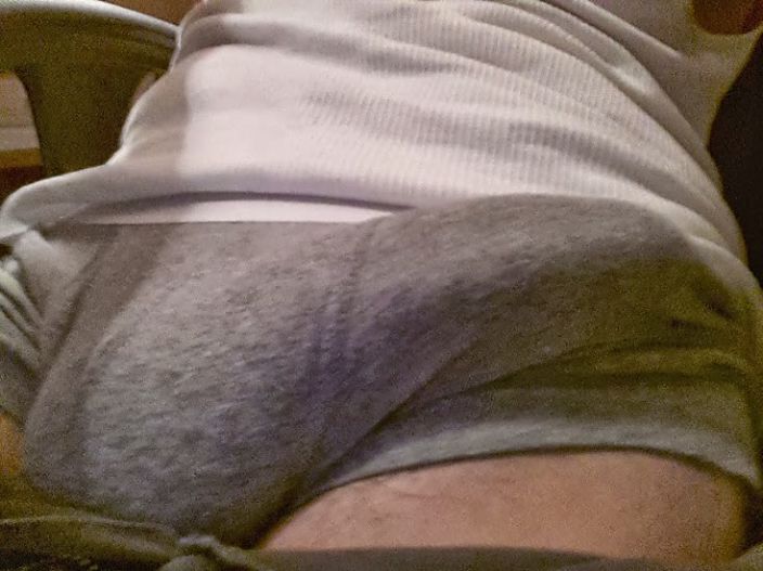 cock in grey undies