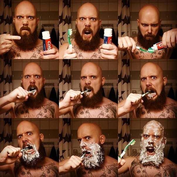 чищу зубы