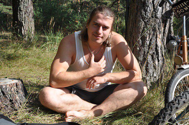 в лесу
